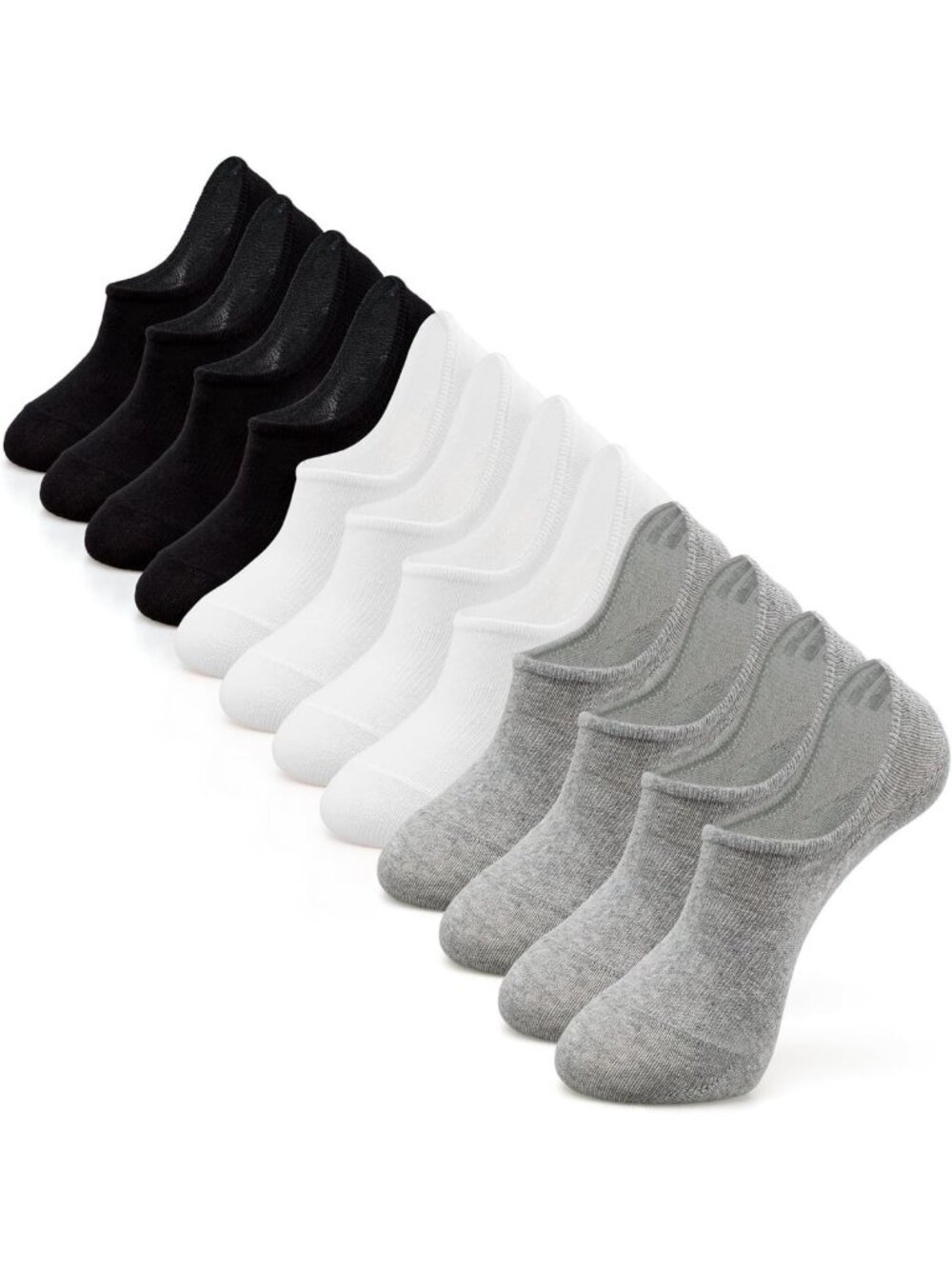 No Show Low Cut Anti-Slip Casual Sports Running Socks for Women & Men - 5 Pack